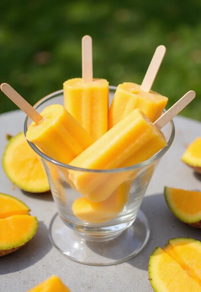 30+ Quick No-Bake Dessert Recipes That Come Together in Minutes 32 30+ Quick No-Bake Dessert Recipes That Come Together in Minutes - 6. Mango Coconut Popsicles