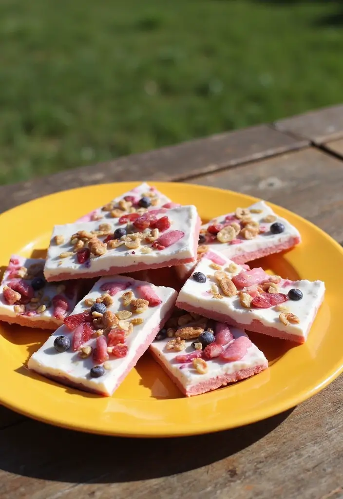 30+ Quick and Easy Summer Dessert Recipes for Hot Days 73 30+ Quick and Easy Summer Dessert Recipes for Hot Days - 13. Frozen Yogurt Bark