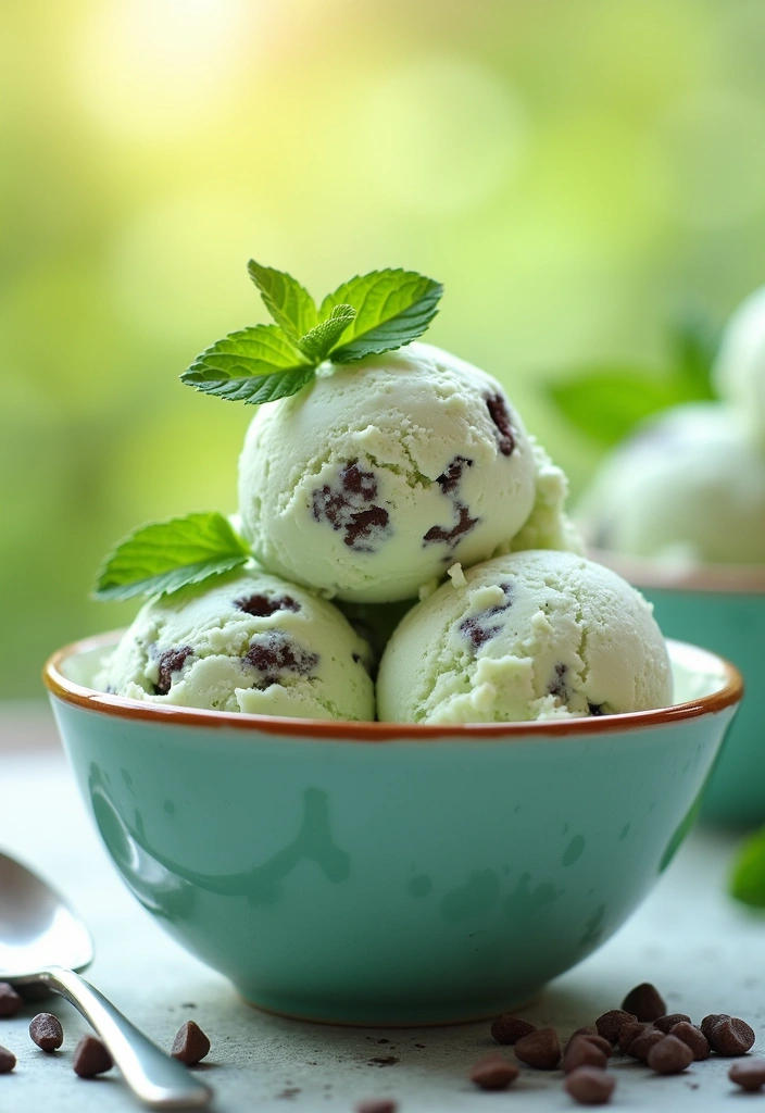 30+ Quick and Easy Summer Dessert Recipes for Hot Days 99 30+ Quick and Easy Summer Dessert Recipes for Hot Days - 17. Mint Chocolate Chip Ice Cream