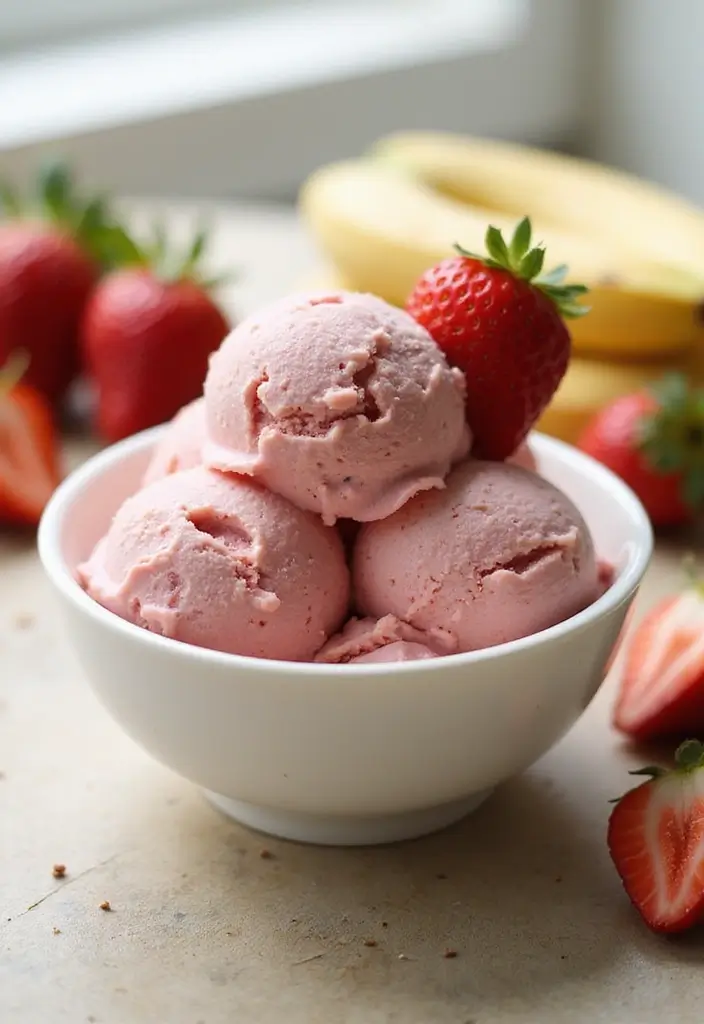 30+ Quick and Easy Summer Dessert Recipes for Hot Days 156 30+ Quick and Easy Summer Dessert Recipes for Hot Days - 26. Strawberry Banana Ice Cream
