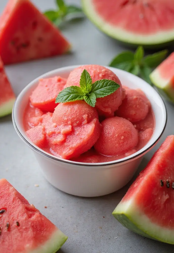 30+ Quick and Easy Summer Dessert Recipes for Hot Days 11 30+ Quick and Easy Summer Dessert Recipes for Hot Days - 3. Refreshing Watermelon Sorbet