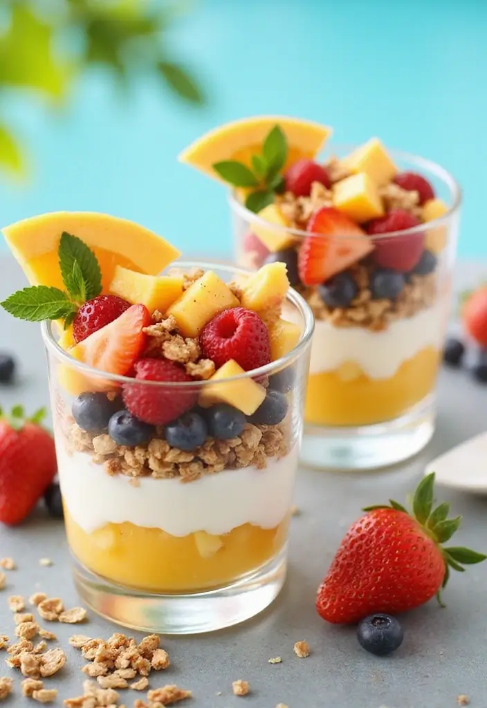 30+ Quick and Easy Summer Dessert Recipes for Hot Days 18 30+ Quick and Easy Summer Dessert Recipes for Hot Days - 4. Tropical Fruit Parfait