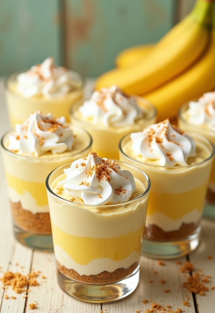 30+ Quick and Easy Summer Dessert Recipes for Hot Days 30 30+ Quick and Easy Summer Dessert Recipes for Hot Days - 6. Easy Banana Cream Pie Cups