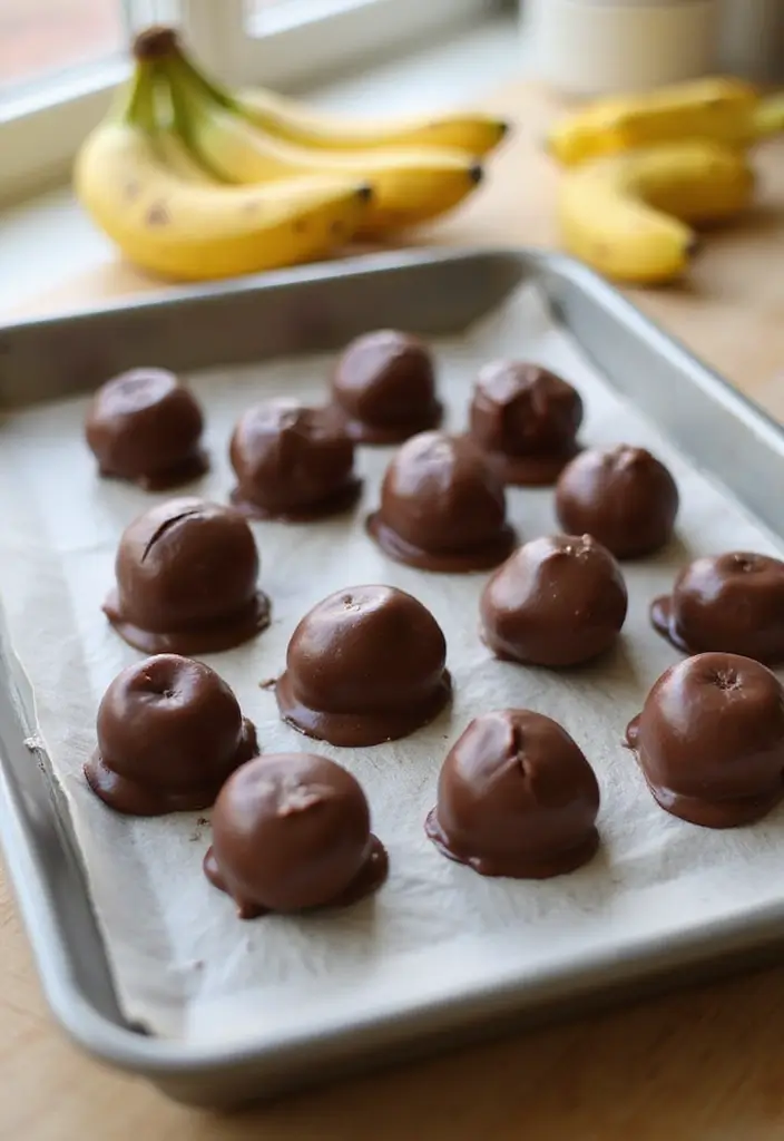 30+ Quick and Easy Summer Dessert Recipes for Hot Days 37 30+ Quick and Easy Summer Dessert Recipes for Hot Days - 7. Frozen Chocolate-Covered Banana Bites
