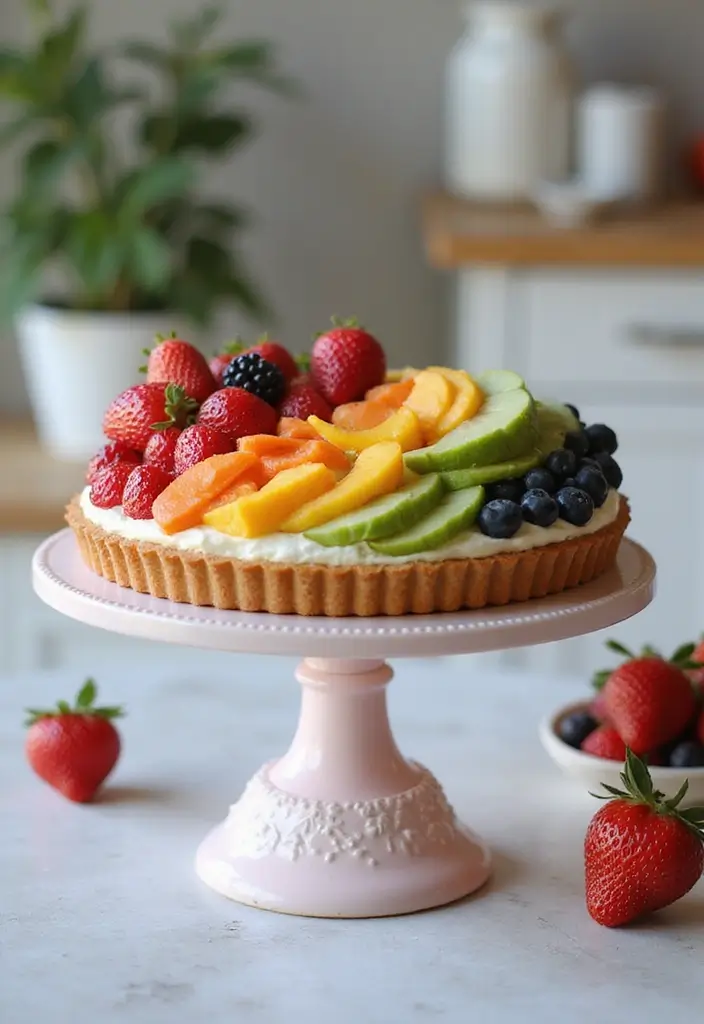 30+ Sweetened Condensed Milk Dessert Recipes That Are Rich and Creamy 202 30+ Sweetened Condensed Milk Dessert Recipes That Are Rich and Creamy - 30. Rainbow Fruit Tart